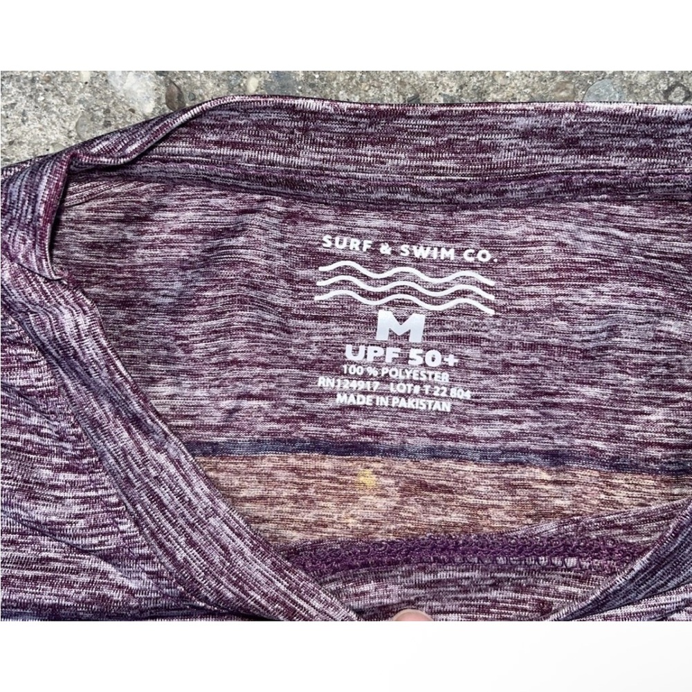 Surf & Swim Co UPF 50+ Long Sleeve Swim Tee Sky And Palms M NWT - Picture 5 of 10